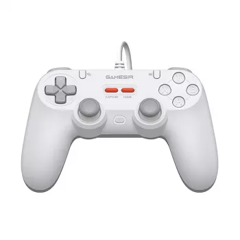 Wired Game Controller GameSir T3 Lite WT White — ergonomic wired controller compatible with PC