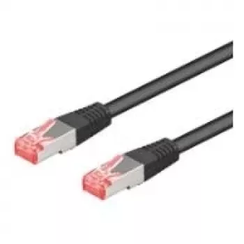 Wentronic Goobay CAT 6a Patch Cable, S/FTP (PiMF), Black, 7.5 m - LSZH Halogen-Free, Copper (93853)