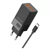 Beline ad. Siec. 2x USB-c 1x USB 65W Cable USB-c Black/black Pd 3.0