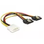 Internal power cable DeLOCK 85237 0.2 m Molex to 2 x SATA