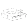 Under-desk drawer MACLEAN MC-875 — steel shelf, for mounting under desk, load capacity up to 5 kg