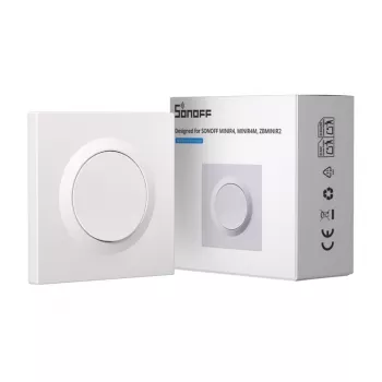 Wall switch housing Sonoff E1GS with neutral connection for single-gang installation