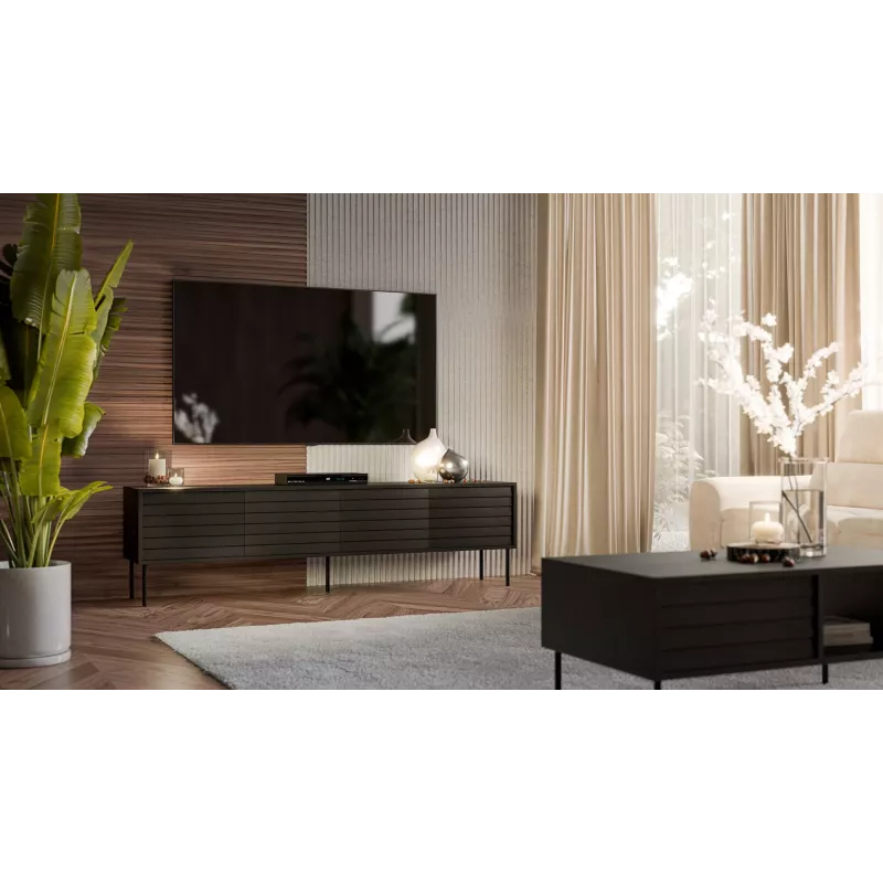 Cama CORTINA 4D TV cabinet 200x40x55 black