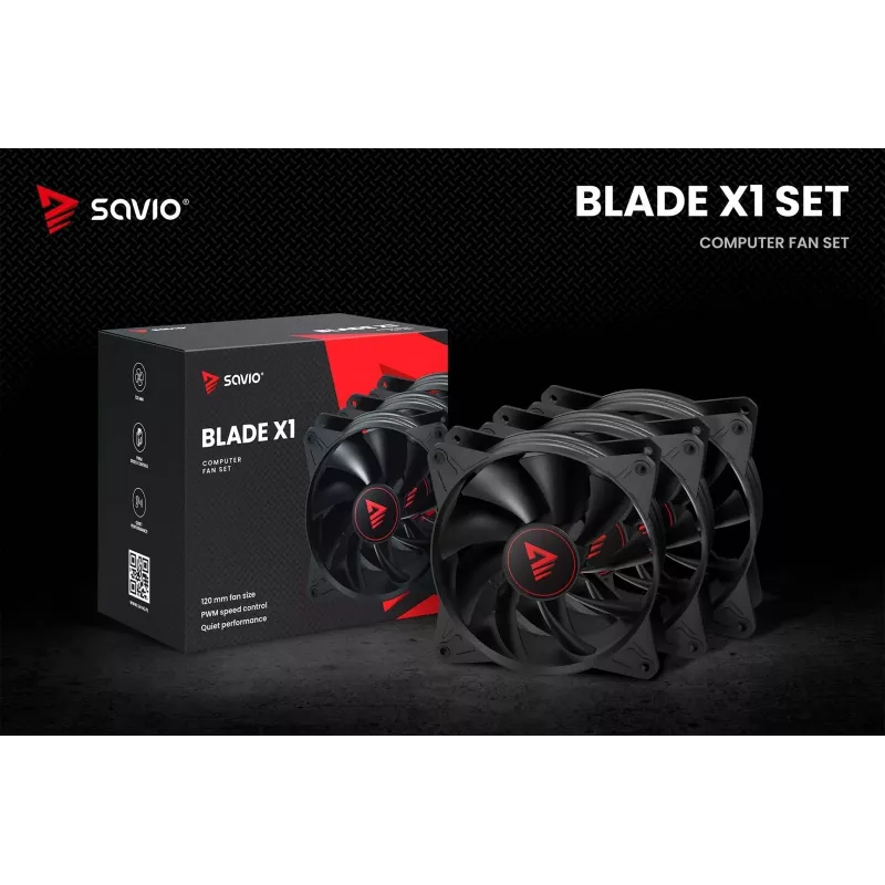 All-in-one liquid cooler SAVIO BLADE SET 120 mm fan 1800 RPM 32 sone Black