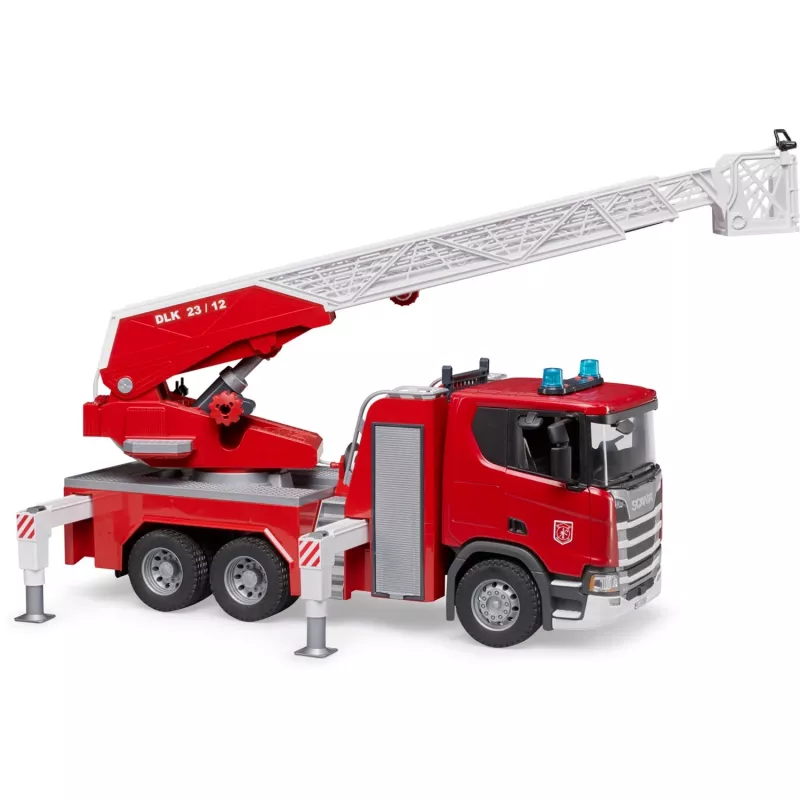 Fire truck BRUDER Scania Super 560R Red White Plastic 3+