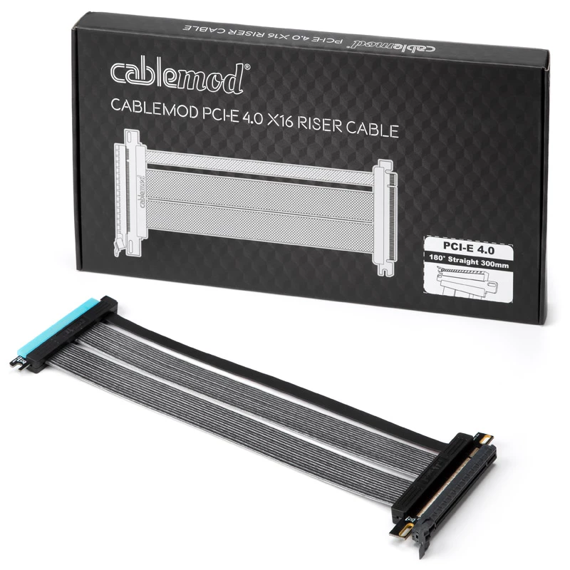 PCIe 4.0 Riser Cable CableMod CM-CAB-PC4S-30K-R — 30 cm