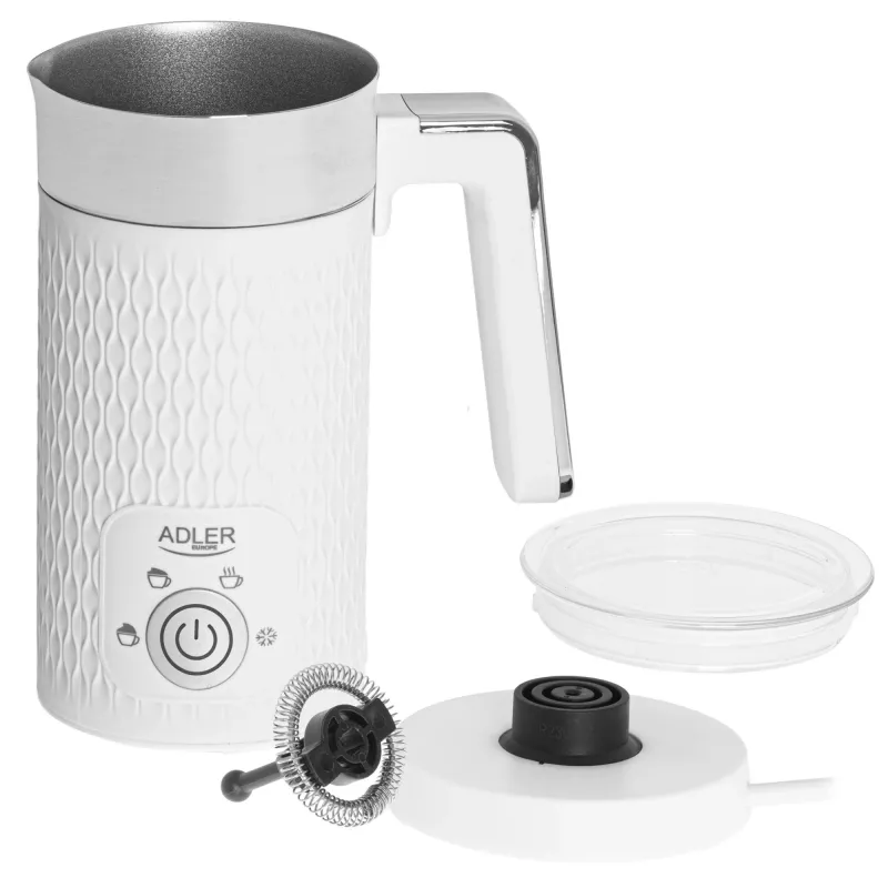 Automatic milk frother Adler AD 4494 Metallic White — 130 ml froth, 300 ml warming, 500 W