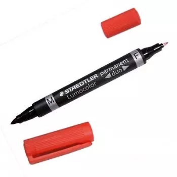 Permanent Marker Staedtler Lumocolor Duo Fine/Bullet Tip Red