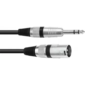 XLR to 6.3mm Adapter Cable Omnitronic 30225195 — 1x XLR Male to 1x 6.3mm Jack