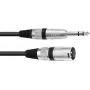 XLR to 6.3mm Adapter Cable Omnitronic 30225195 — 1x XLR Male to 1x 6.3mm Jack