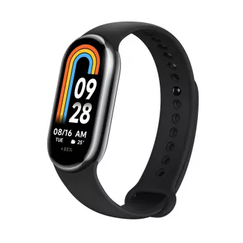 Xiaomi Smart Band 8 Black, Fitness Tracker, Bluetooth 5.1, 190mAh, 1.62, 5 ATM, Accelerometer, PPG Sensor, Gyroscope