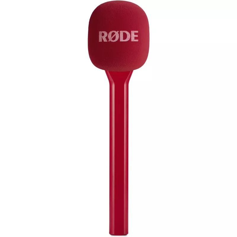 Portable Interview Microphone Rode Interview GO – Red (compact, handheld, plug-and-play)