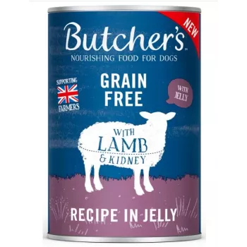 Wet dog food Butcher's Original Recipe in Jelly 400g — Lamb, adult dogs, all breed sizes