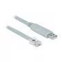 Serial Cable DeLOCK 63920 USB 2.0 Type-A RJ45 Grey 0.5m