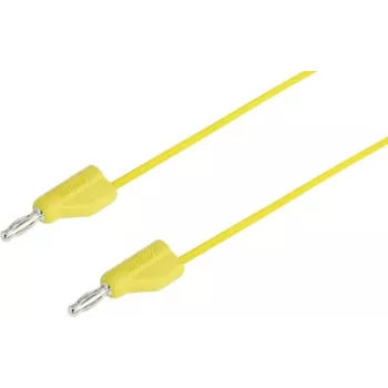 VOLTCRAFT Test Lead [Plug 4 mm - Plug 4 mm] 2 m Yellow MSB-300 (MSB-300-3-GB)