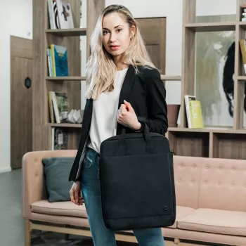 DICOTA Eco MOTION 13 - 15.6 inch Black Carrying handle Shoulder strap
