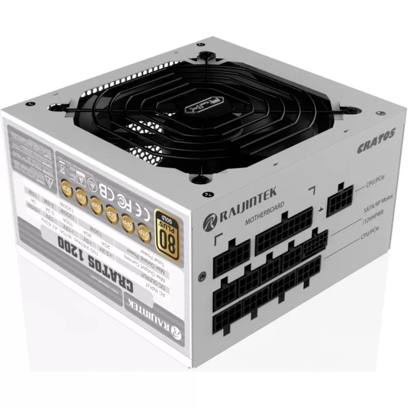 CRATOS 1200 WHITE, PC-Power Supply White, Cable-Management, 1200 Watt
