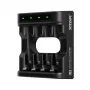 Battery charger XTAR 4-slot for AA/AAA (Li-ion, NiMH) USB-C, LED indicators, black