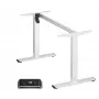 Standing desk frame ONKRON WDF221E-W, electric 2-leg, white, 71–118 cm height, 70 kg capacity, 25 mm/s