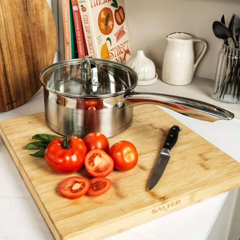Cookware set Salter BW06746EU7 — Stainless steel 5-piece set with lids