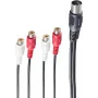 Audio Cable ShiverPeaks BS10231 0.2 m DIN (5-pin) 4 x RCA Black