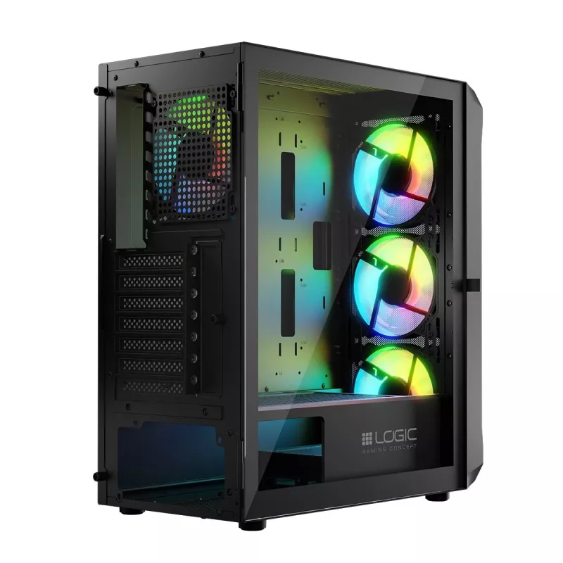 Computer Case Logic Concept Portos ARGB ATX Black