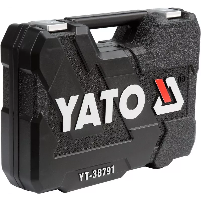 Socket wrench set YATO YT-38791 — 108 pieces, 1/2 inch drive, includes wrench, black case