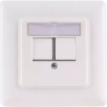 Network outlet keystone carrier frame, S CONN maximum connectivity, 2-port (08-10101)