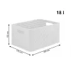 Drawer unit Rotho Country Grey White, 3 drawers, technopolymer, 325×712×375 mm, anthracite/white, with transport wheels