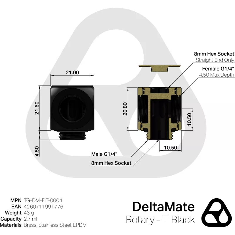 Thermal Grizzly DeltaMate Rotary - T black (TG-DM-FIT-0004)