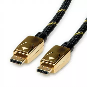 ROLINE 11.04.5921 DisplayPort-Cable 2 m Black - Gold (11.04.5921)