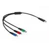 DeLOCK USB Charging Cable 3 in 1 USB Type-C Lightning Micro USB 30 cm