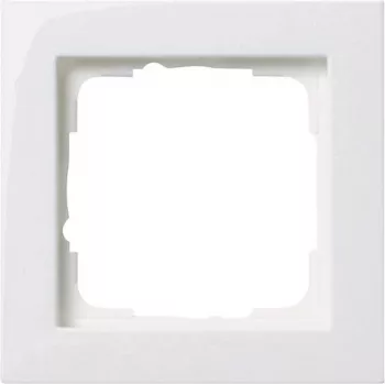 Switch cover plate Gira E2 White — thermoplastic, screwless, 80.8×80.8×9.3 mm