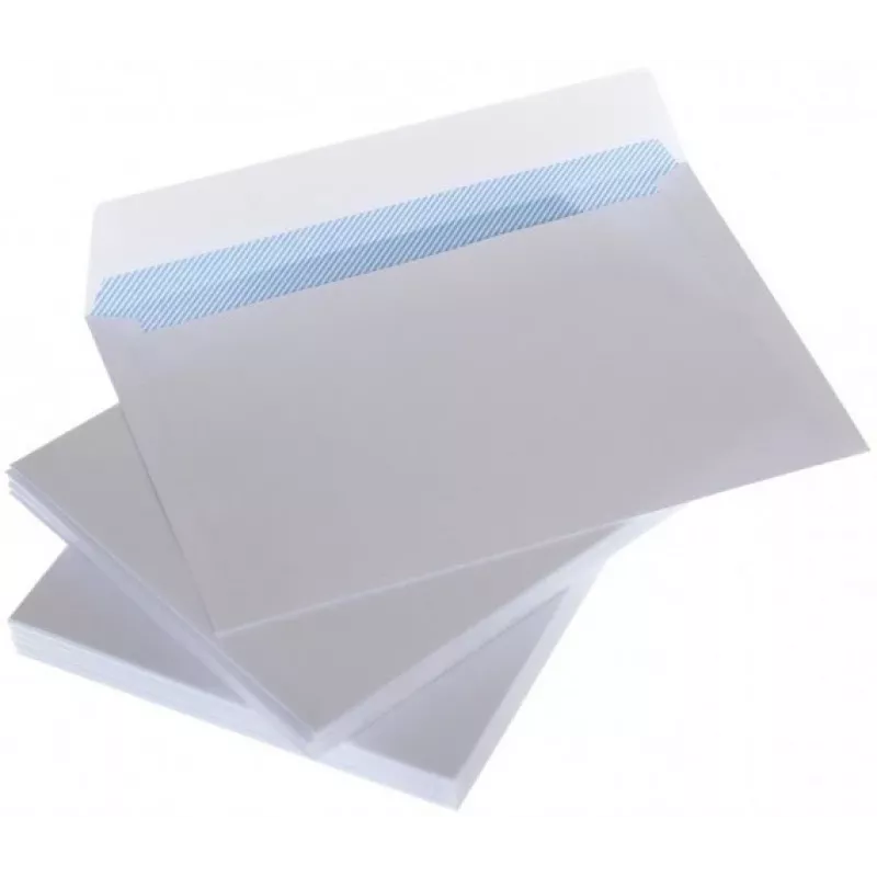 Envelopes C65 white with ribbon and internal press 114x229 mm x 50pcs