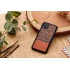 Smartphone case man and wood for iPhone 11 Pro — brown check with black trim