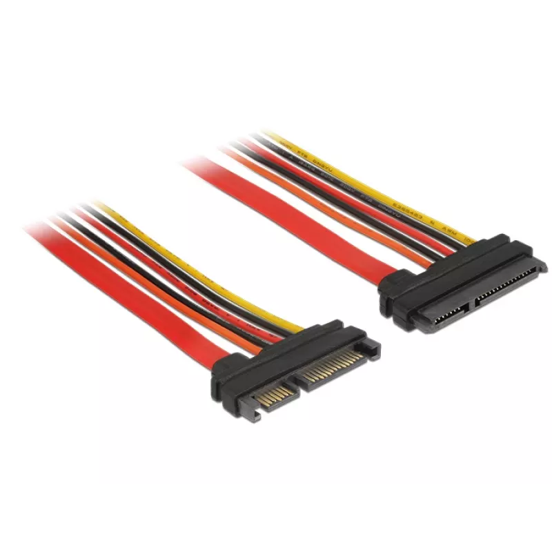 SATA Cable DeLOCK 84917 0.1m SATA 22-pin Orange Red Yellow