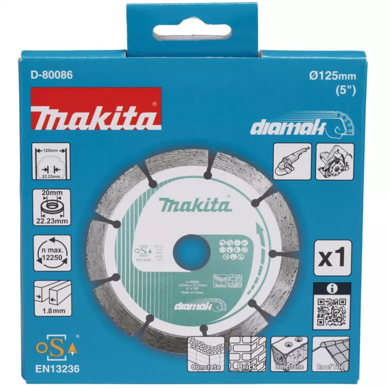 Diamond Cutting Blade Makita D-80086 125mm diameter 22.23mm bore