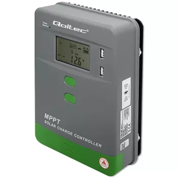 MPPT Solar Charge Controller QOLTEC 53662 with Temperature Sensor