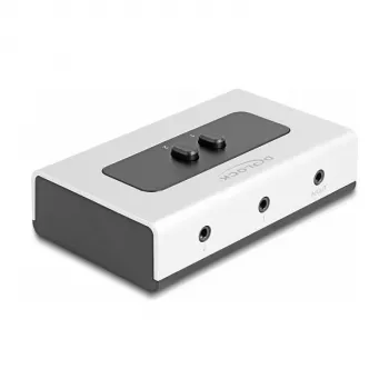 Audio Switch DeLOCK 88061 Black Grey 3.5mm Input Output