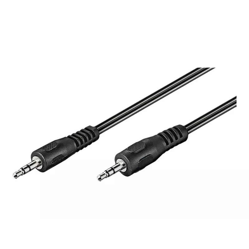 Wentronic Goobay 3,5mm-jack-Connection Cable, Black, 2.5 m - jack 3,5 mm-Plug (3-Pin, Stereo) > jack 3,5 mm-Plug (3-Pin, Stereo) (50449)