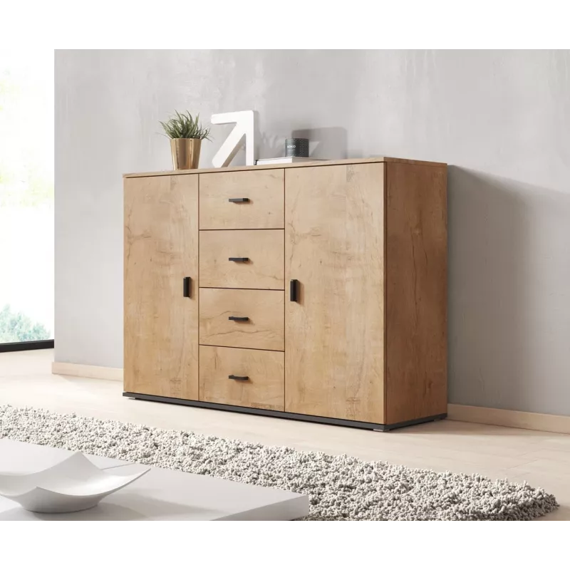 Cama living room sideboard UNI lefkas oak/black