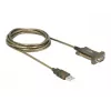 Serial Cable DeLOCK 64073 USB Type-A DB-9 Transparent 2m