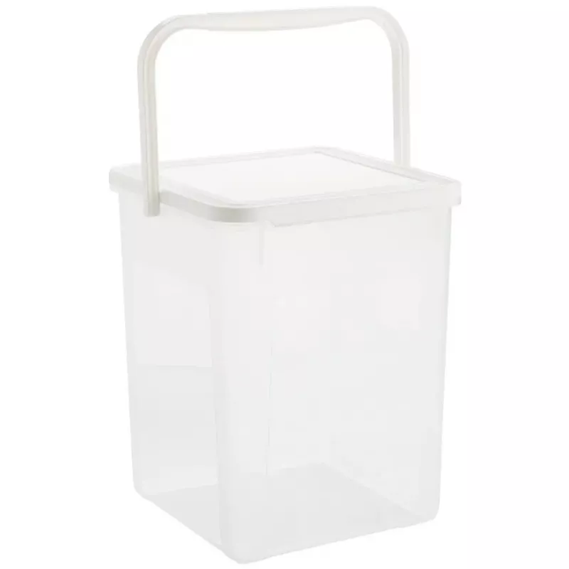 Plastic detergent container Rotho Basic 9 L model 1770101100RP, white, lid, hanger hole