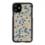Phone case man and wood for iPhone 11 — blue triangle on black, protective hard-shell