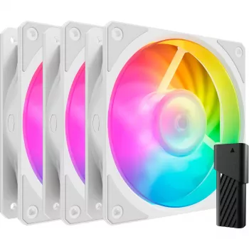 COOLER MASTER Mobius 120P ARGB 120mm White 3-Pack