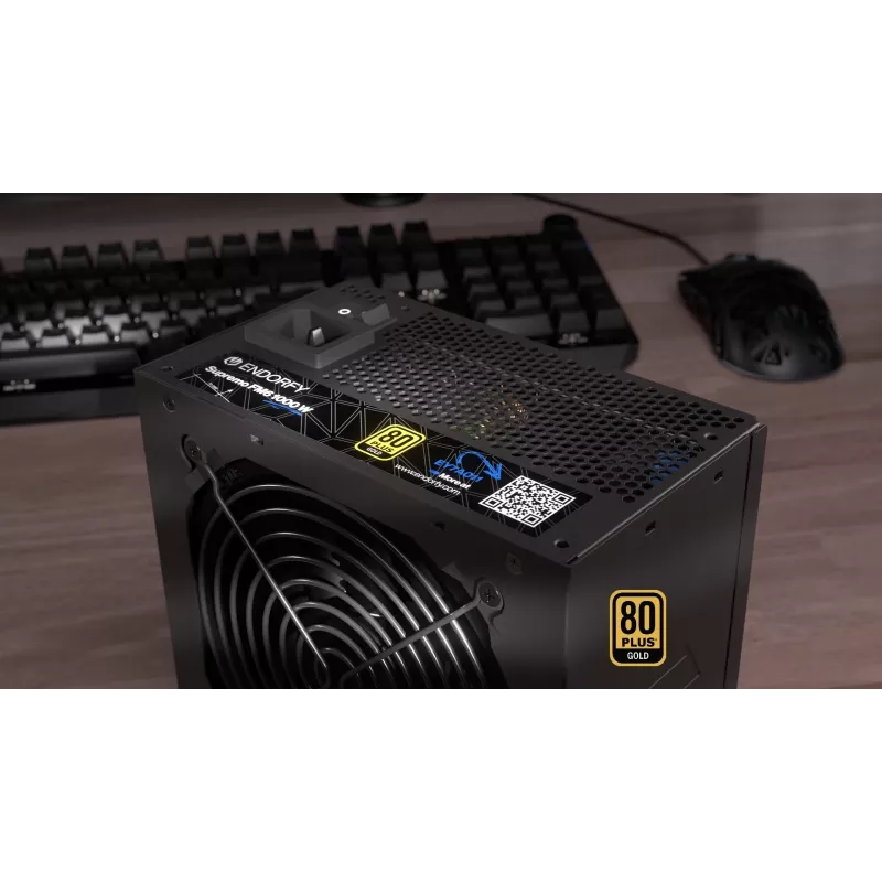 Power Supply Endorfy Supremo FM6 1000W, 80 PLUS Gold, ATX 3.1, Modular, Black