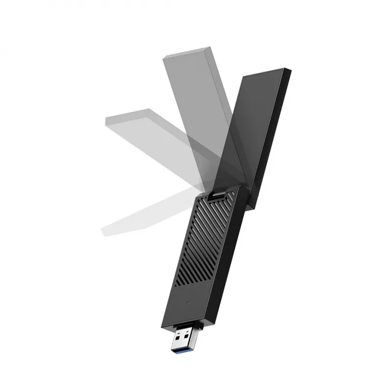 USB Type-A Wi‑Fi 6E adapter Cudy WU5400, dual‑band 2x2, 2402 Mbit/s, black