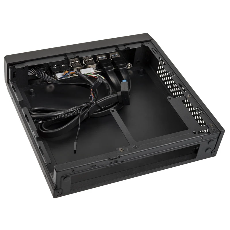 Akasa Cypher MX3 - Mini Tower - PC - SGCC - Black - Thin Mini-ITX - Hard Drive - Power (A-ITX38U3-M1B)
