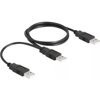 DeLOCK USB 2.0 cable Type-A to 2 x Type-A 70 cm Black