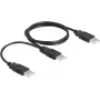 DeLOCK USB 2.0 cable Type-A to 2 x Type-A 70 cm Black